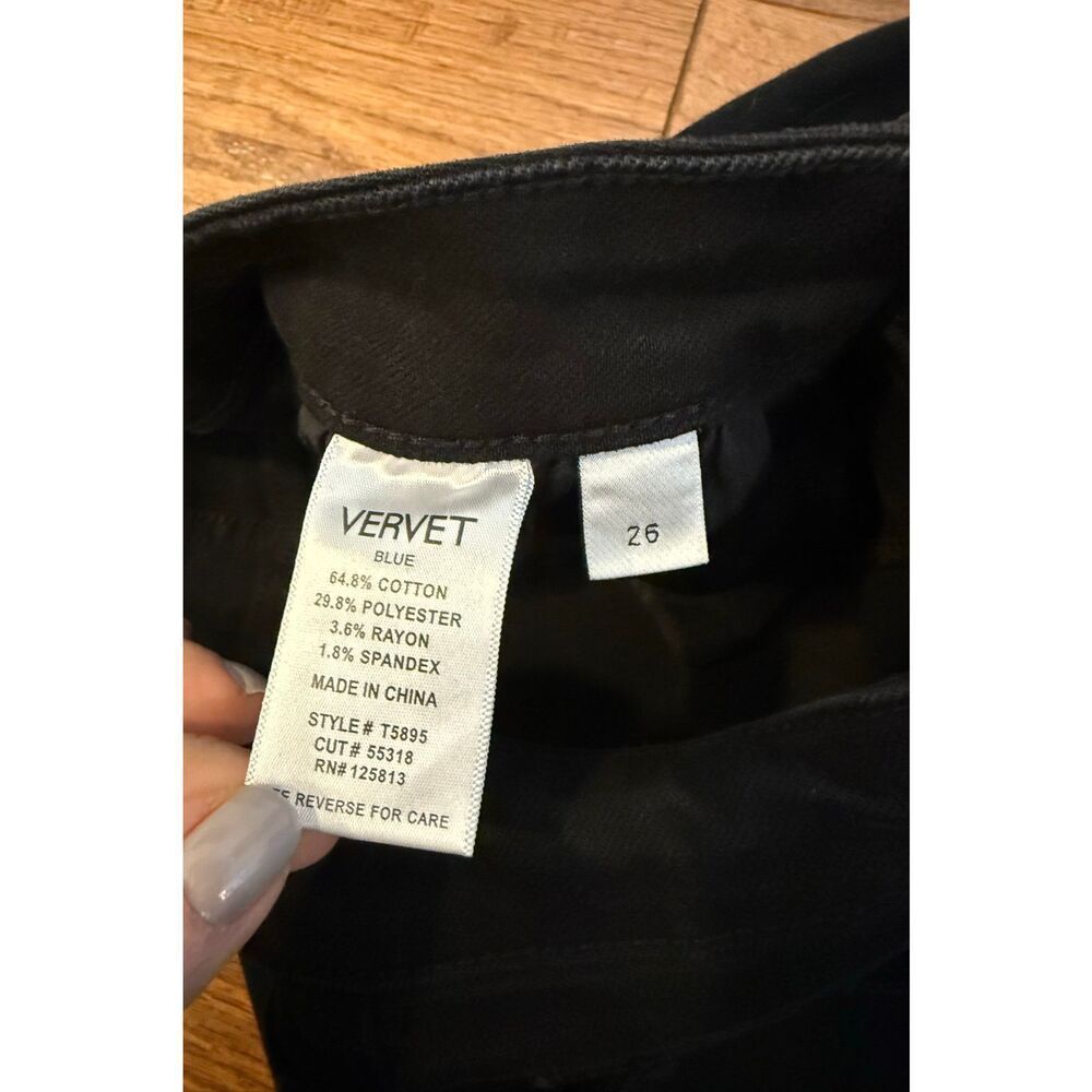 Vervet black high rise straight crop jeans size 26 - Picture 6 of 8